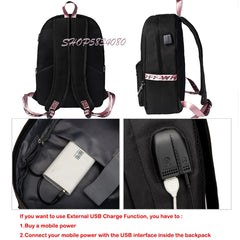 Anime Hajime No Ippo School Backpack for Teenagers with USB Charging