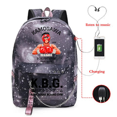 Anime Hajime No Ippo School Backpack for Teenagers with USB Charging