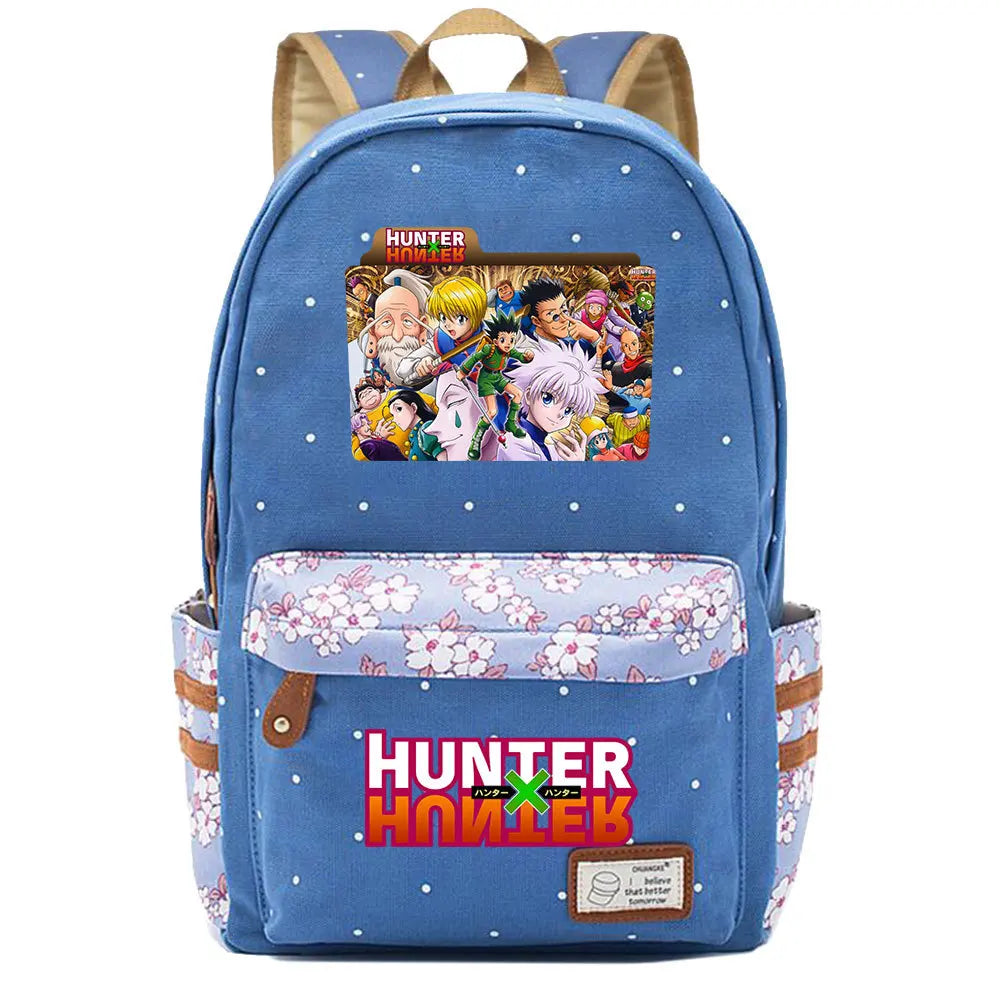 Anime Hunter Hunter Canvas Backpack Schoolbag Travel Laptop Bag