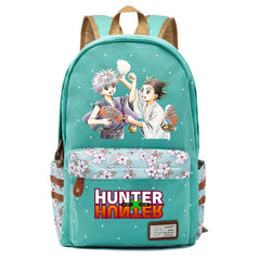 Anime Hunter Hunter Zipper Backpack Student Green Schoolbag