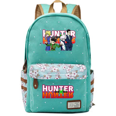Anime Hunter Hunter Zipper Backpack Student Green Schoolbag