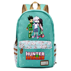 Anime Hunter Hunter Zipper Backpack Student Green Schoolbag