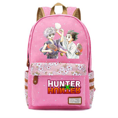 Anime Hunter Hunter Zipper Backpack Student Pink Schoolbag