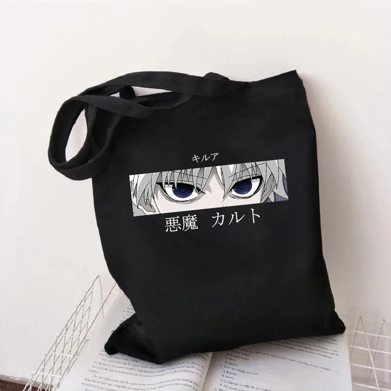 Hunter X Hunter Tote Bag Canvas Harajuku Handbag Anime Manga Shopping Bag