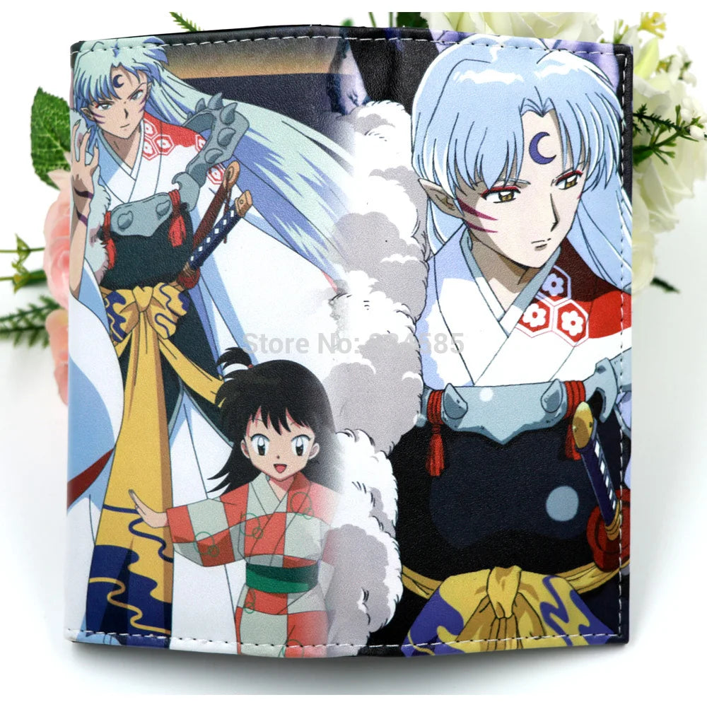 Inuyasha Sesshoumaru Leather Wallet Men Women Long Purse