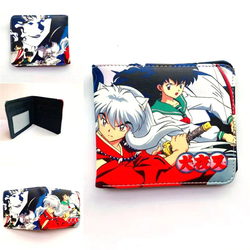 Inuyasha Sesshoumaru Higurashi Kagome Wallet Short PU Purse Cosplay Gift