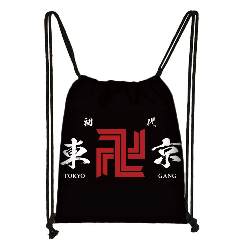 Tokyo Revengers Drawstring Bag for Travel Backpacks Casual Teenagers