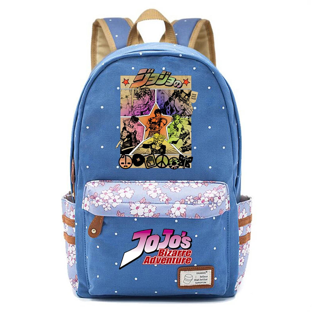 JoJo's Bizarre Adventure Backpack Student Schoolbag Casual Mochila