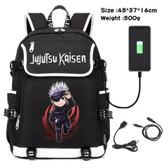 Jujutsu Kaisen Canvas Backpack USB Charging Schoolbag