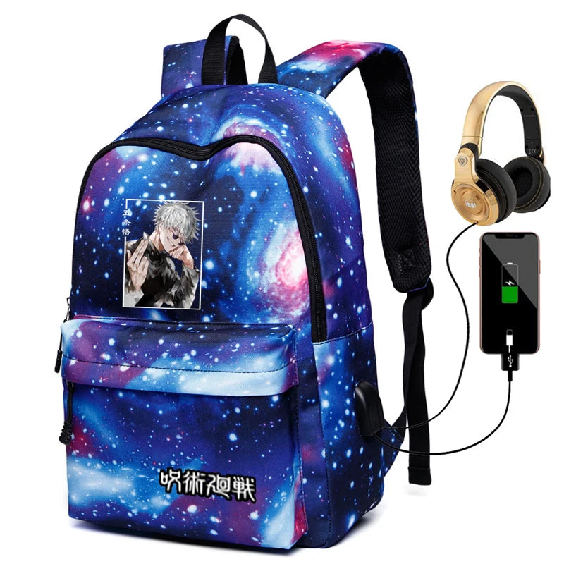 Jujutsu Kaisen Waterproof Rucksack with USB Charging