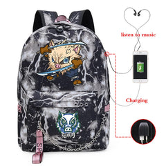 Anime Kimetsu No Yaiba Hashibira Inosuke Shopper Backpacks