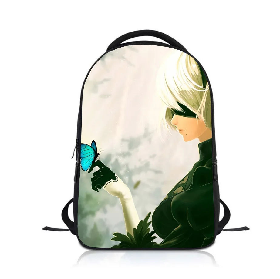 Anime NieRAutomata Students Backpack School Bag Children Cartoon Knapsack