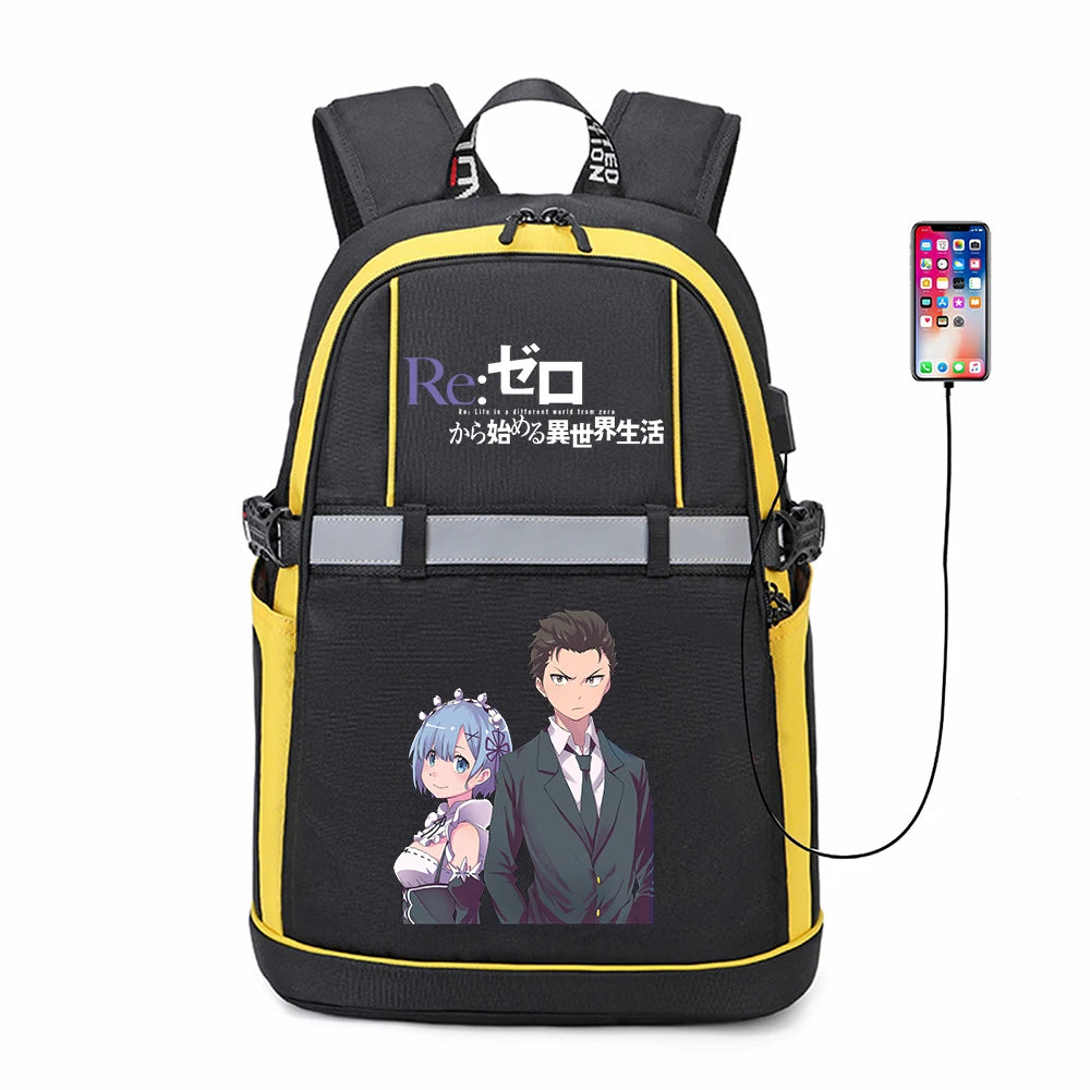 Anime Re:Life In Different World Zipper Backpack