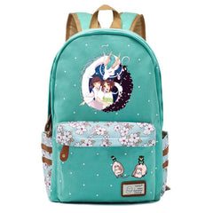Anime Spirited Away Print Backpack Schoolbag Canvas Packsack