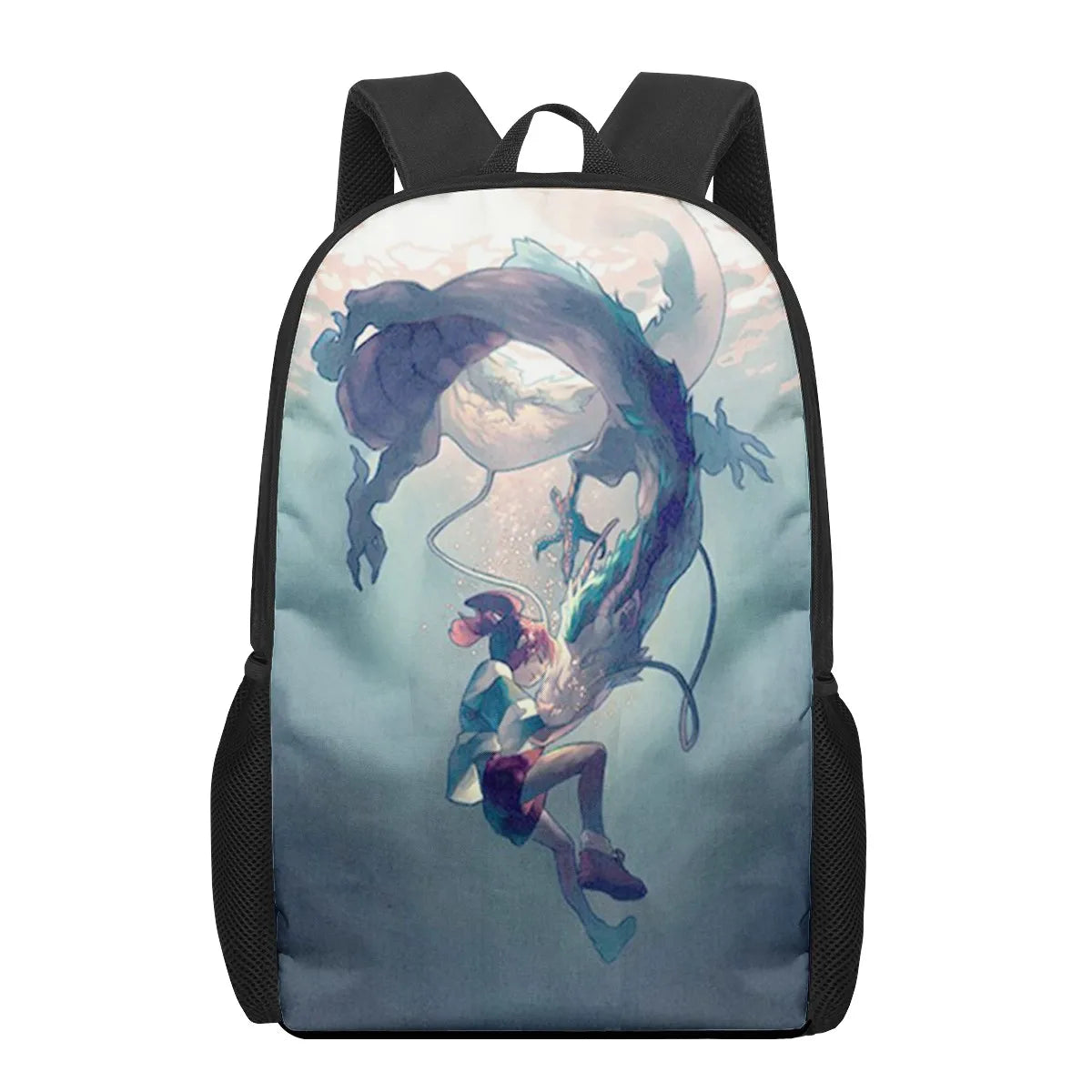 Anime Spirited Away Print Student Book Bags for Kids Boys Girls Backpack 16inch
