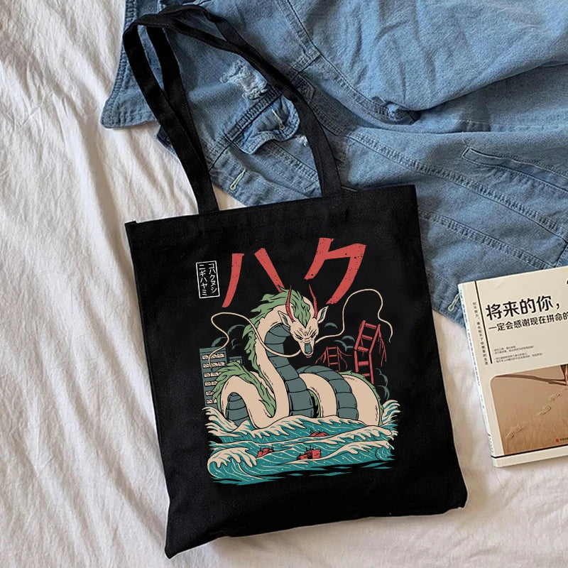 Spirited Away Totoro Shopping Bag Harajuku Tote Women