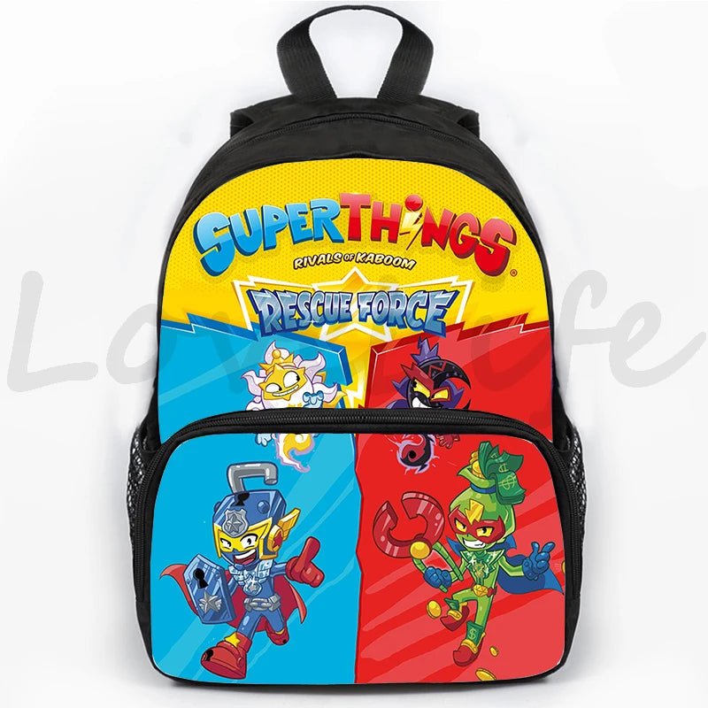 Anime Superzing Backpack Girls Boys Cartoon School Bag 16Inch Rucksack