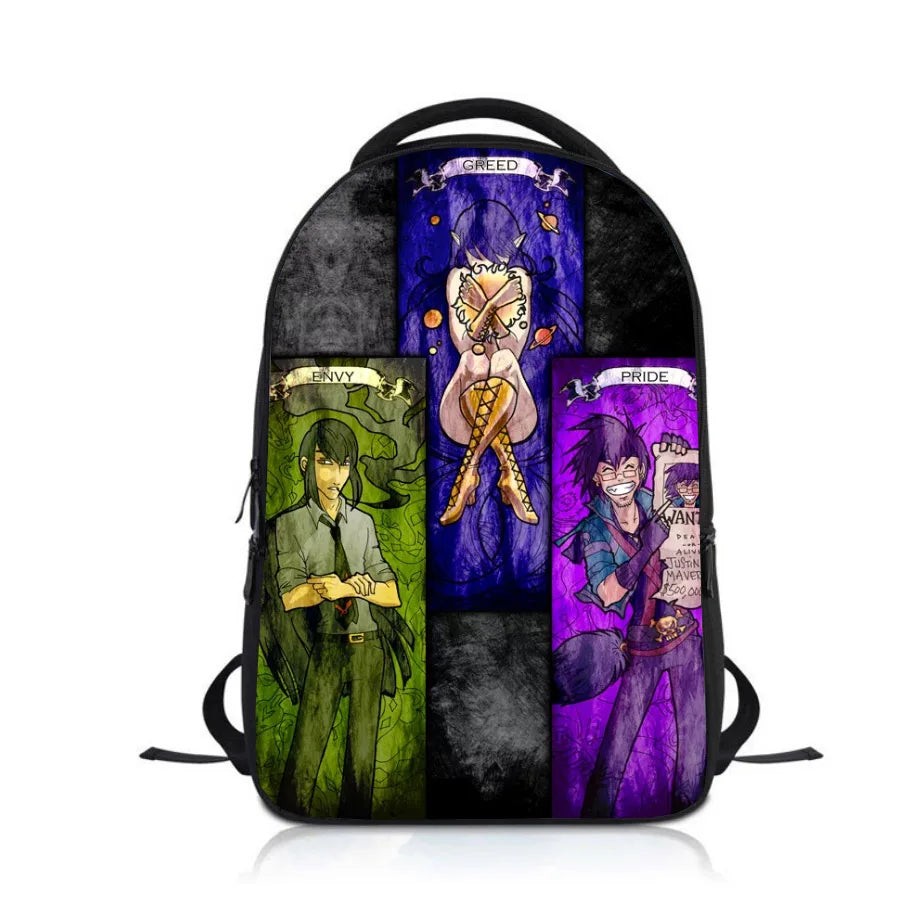 Anime 7 Deadly Sins Student Backpack School Bag Children Boys Girls Rucksack