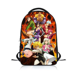 Anime 7 Deadly Sins Student Backpack School Bag Children Boys Girls Rucksack