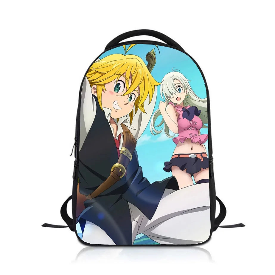 Anime 7 Deadly Sins Student Backpack School Bag Children Boys Girls Rucksack