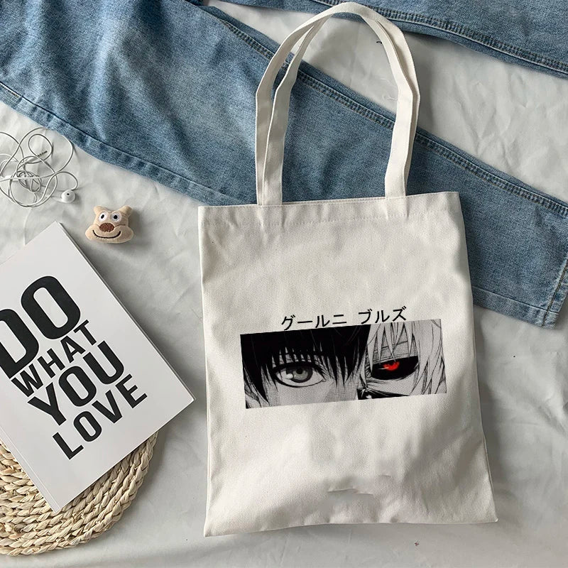 Gothic Style Tokyo Ghoul Canvas Bag - Large Capacity Women's Bag