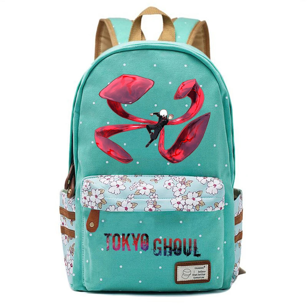 Anime Tokyo Ghoul Teenger Zip Packsack Casual Backpack Unisex Student
