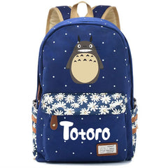 Anime Totoro Casual Backpack Canvas Student Schoolbag Packsack