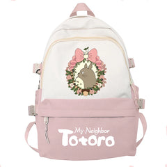 Japanese Anime Totoro Cat Canvas Backpack for Teens