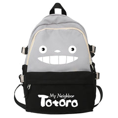 Japanese Anime Totoro Cat Canvas Backpack for Teens