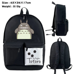 Anime Totoro Nylon Backpack Casual Knapsack Teenager Packsack