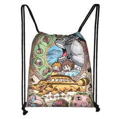 Anime Totoro / Ponyo Drawstring Bag Teenager Boys Girls Storage Bag