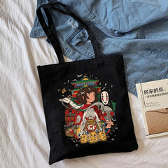 Totoro Shopping Bag Harajuku Canvas Shoulder Eco Friendly Female