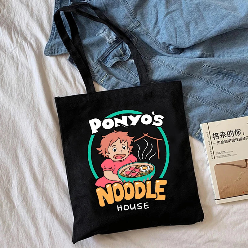 Totoro Shopping Bag Harajuku Canvas Shoulder Eco Friendly Female