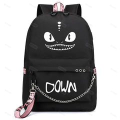 Anime USB Charging Backpacks Mochila Waterproof School Bags