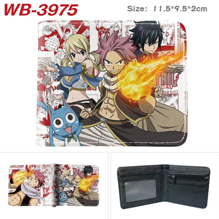 Fairy Tail Anime Wallet - Leather Short Wallet with Coin Pocket