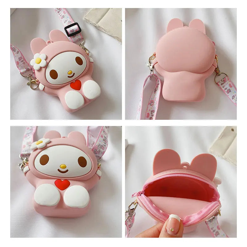 Anime Coin Purse Cartoon One-shoulder Bag Soft Small Children's Messenger Bag