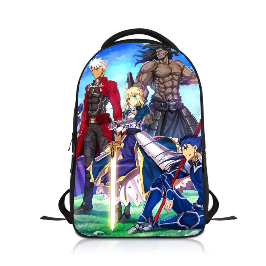 Anime Fate Stay Night Students Backpack School Bag Children Cartoon Knapsack
