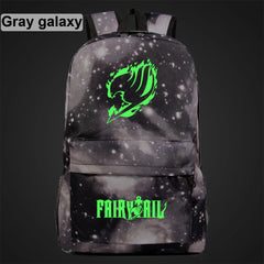 Anime Green Light Luminous Cartoon Fairy Tail School Bag