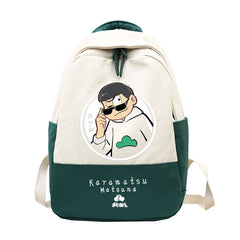 Anime Osomatsu-san Patchwork Women Backpack Teenagers Girls Bagpack
