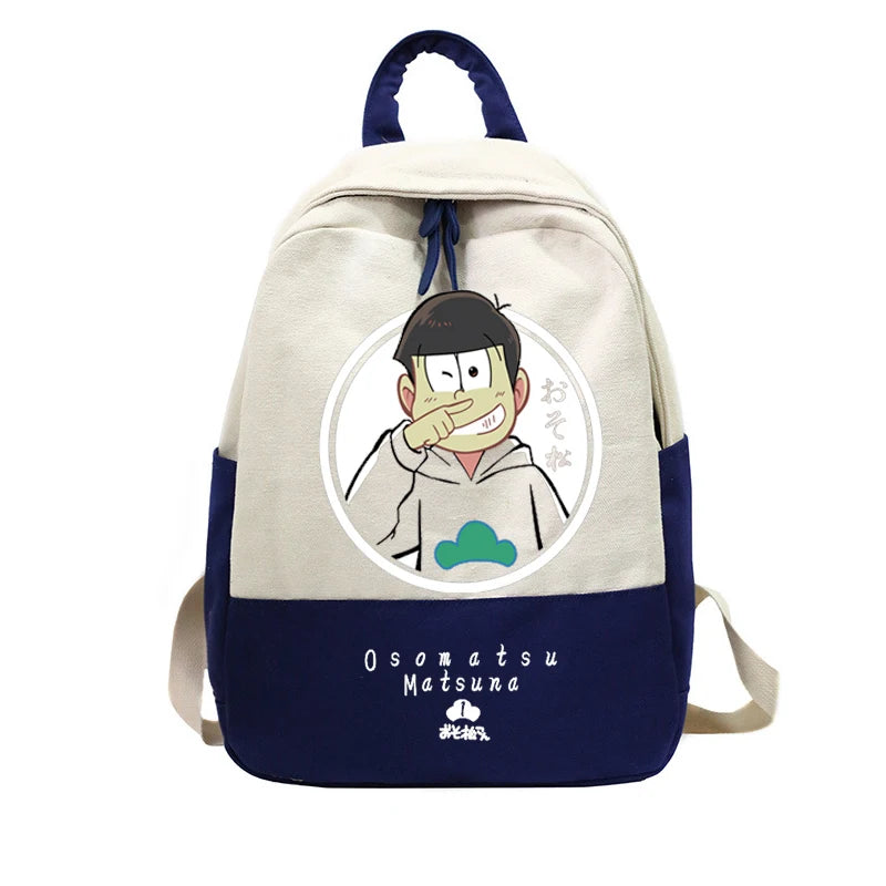 Anime Osomatsu-san Patchwork Women Backpack Teenagers Girls Bagpack
