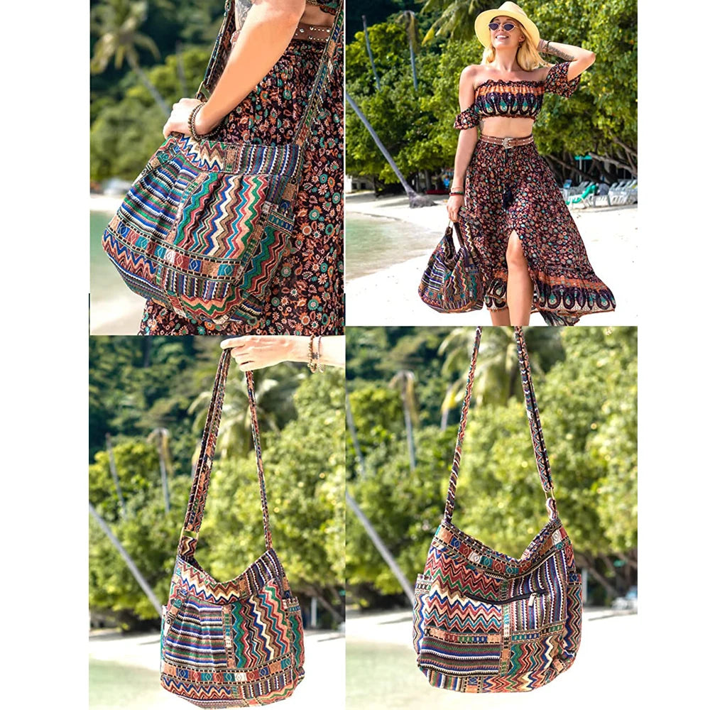 Vintage Women Shoulder Bag Large Capacity Crossbody Hobo Bag