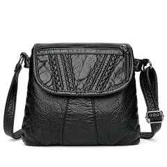Women Shoulder Bag Pu Leather Crossbody Messenger Bag Soft Washed Leather