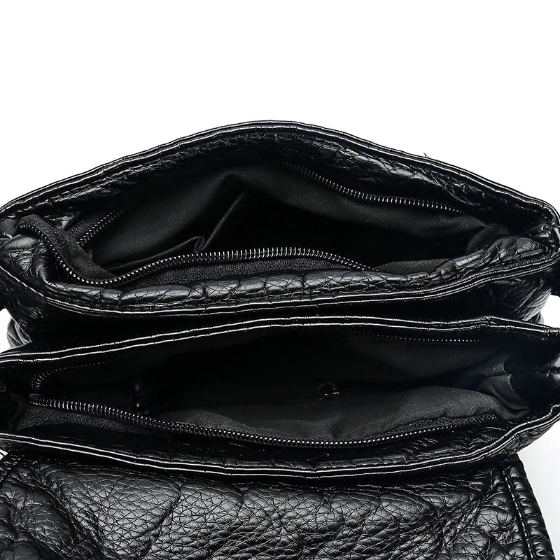Women Shoulder Bag Pu Leather Crossbody Messenger Bag Soft Washed Leather