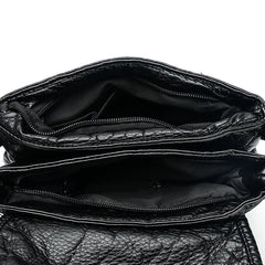 Women Shoulder Bag Pu Leather Crossbody Messenger Bag Soft Washed Leather