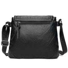 Women Shoulder Bag Pu Leather Crossbody Messenger Bag Soft Washed Leather