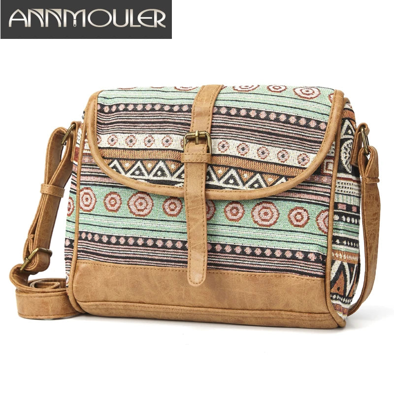 Bohemian Style Shoulder Bag Purse Crossbody Small Tote Bag