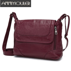 Women Shoulder Bag Crossbody Bag Soft Washed Leather Messenger Bag