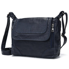 Women Shoulder Bag Crossbody Bag Soft Washed Leather Messenger Bag