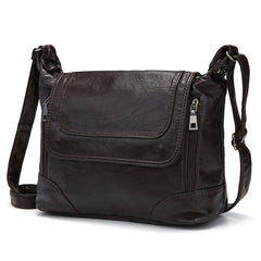 Women Shoulder Bag Crossbody Bag Soft Washed Leather Messenger Bag