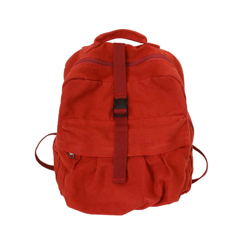 Canvas Rucksack Vintage School Bag Teenage Girls Travel Bag